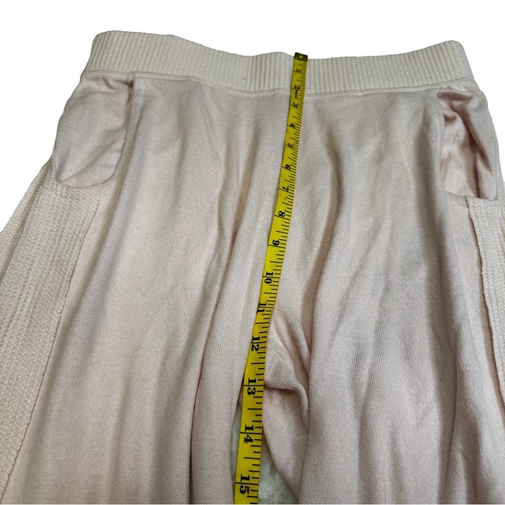 Lisa Robertson Pink Lounge Light Pants Size Small Pockets Elastic Waist Ribbed - Picture 7 of 11